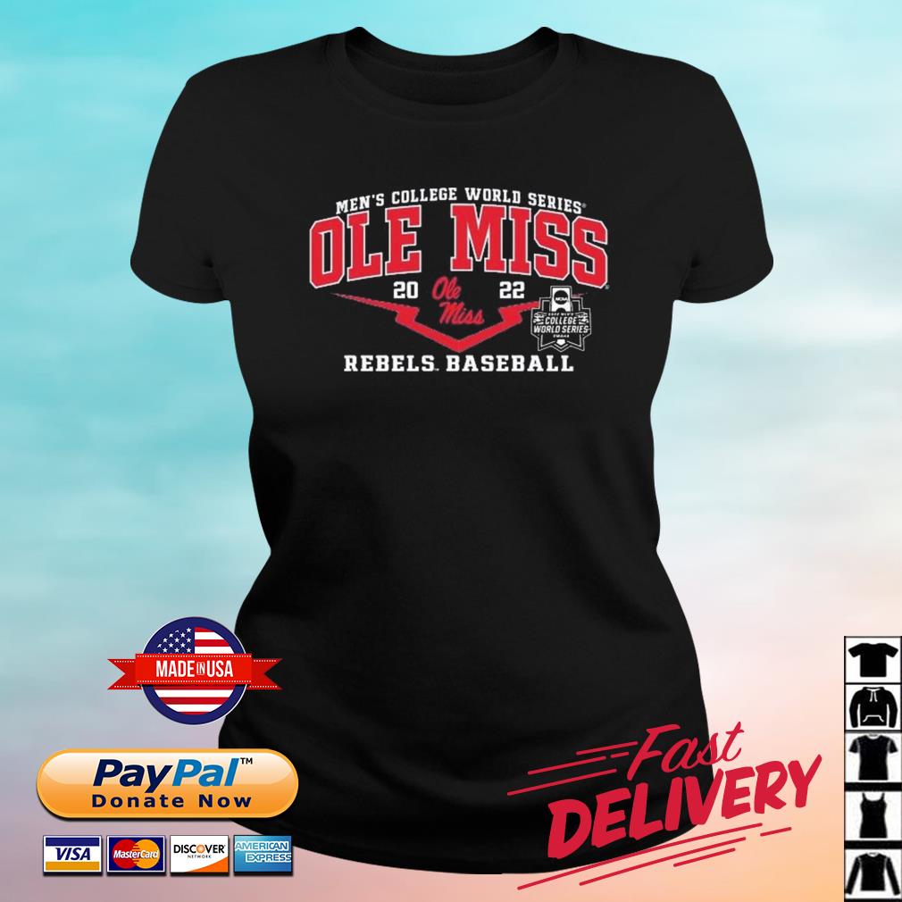 Ole Miss Rebels 2022 Baseball CWS Single Team Shirt ladies